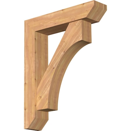 Ekena Millwork Westlake Slat Smooth Bracket w/ Offset Brace, Western Red Cedar, 7 1/2"W x 34"D x 42"H BKT0806X34X42WTL06SWR